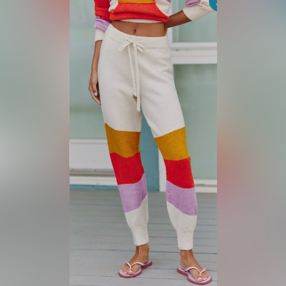 Daily Practice Pants - Daily Practice Huddle Up Sweatpants Colorblock Crazy Knit Women's Size M J